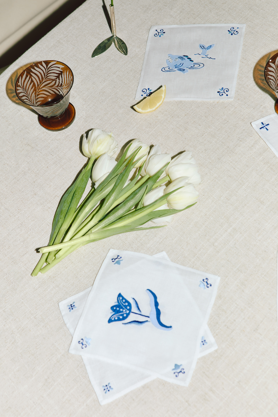 Delft Tulip Cocktail Napkins, Set of 4 - Back in Stock – Elizabeth