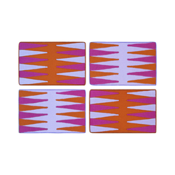Backgammon Cocktail Napkins, Pink & Orange, Set of 4 – Elizabeth Lake
