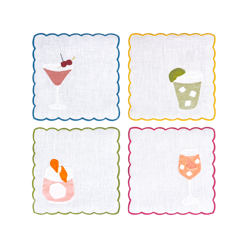 Cocktail Hour Napkins, Set of 4