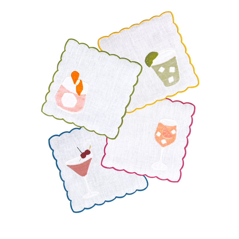 Cocktail Hour Napkins, Set of 4