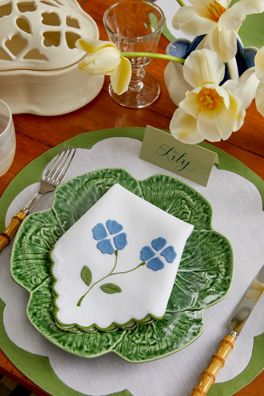 Matisse Dinner Napkins, Shades of Blue, Set of 2