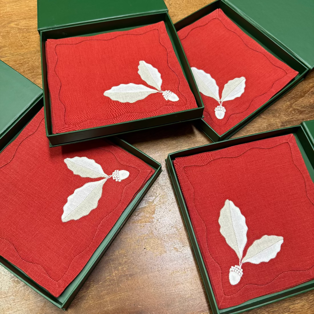 Acorn Cocktail Napkins Sienna, Set of 4