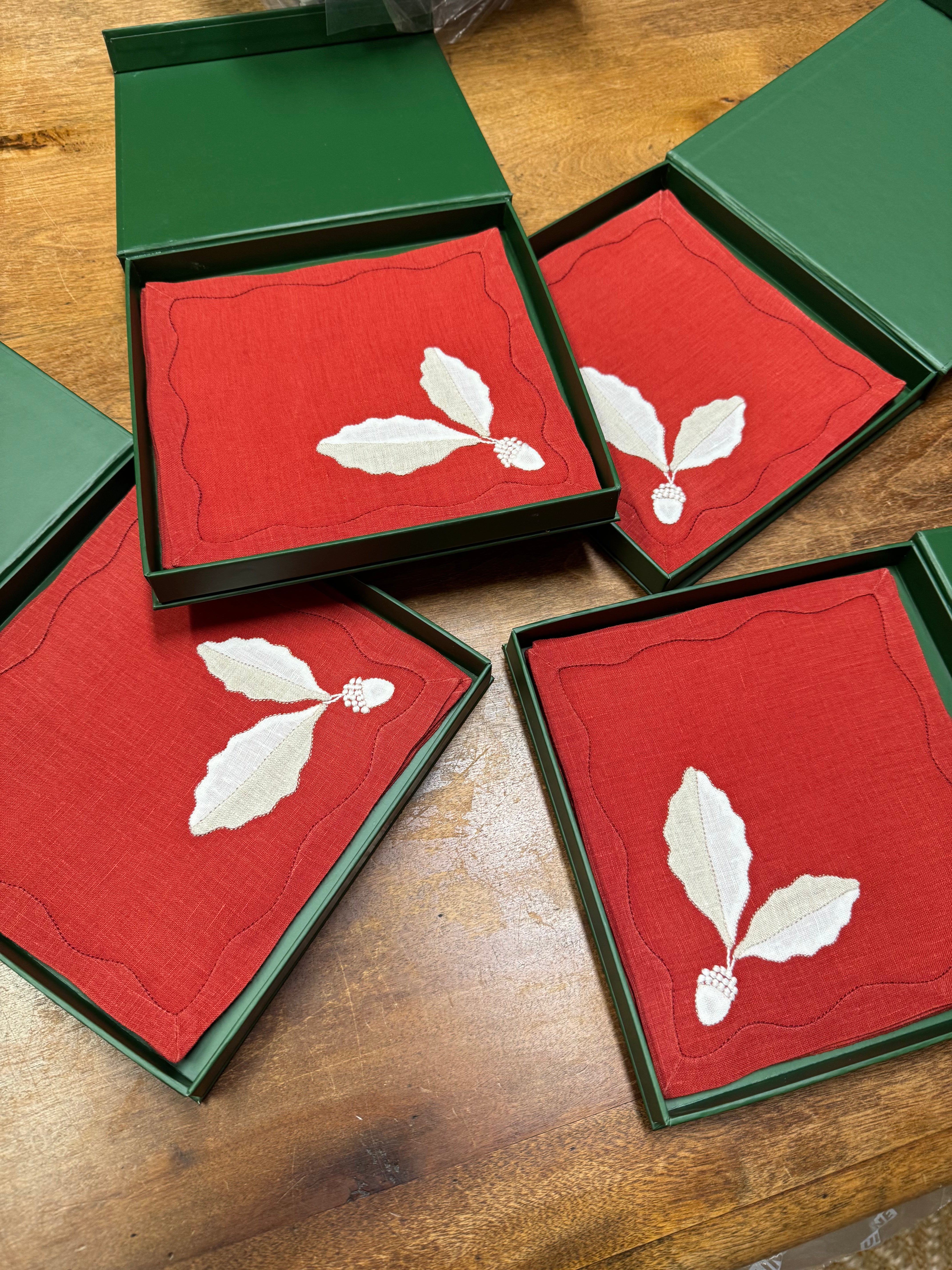 Acorn Cocktail Napkins Sienna, Set of 4