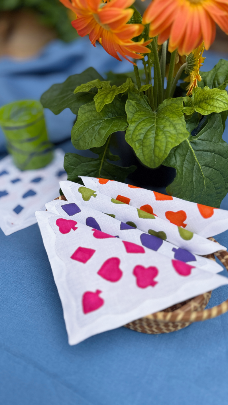 Cardshark Cocktail Napkins Rainbow, Set of 6