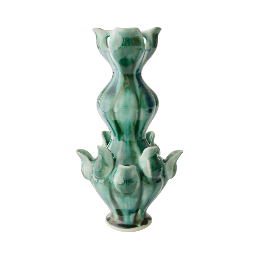 Porcelain Tulipiere Green