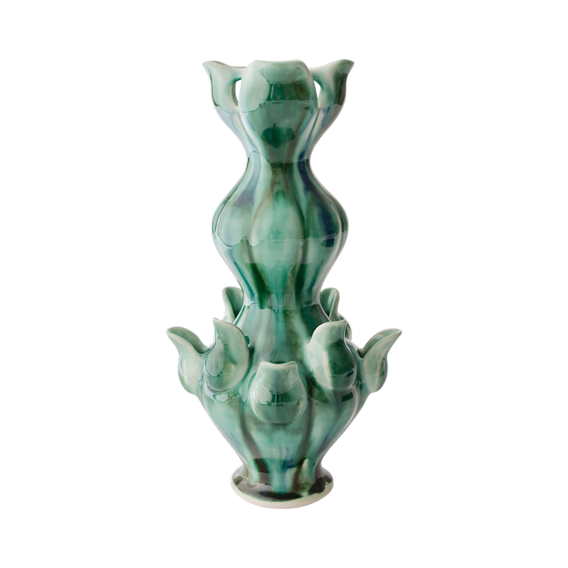 Porcelain Tulipiere Green