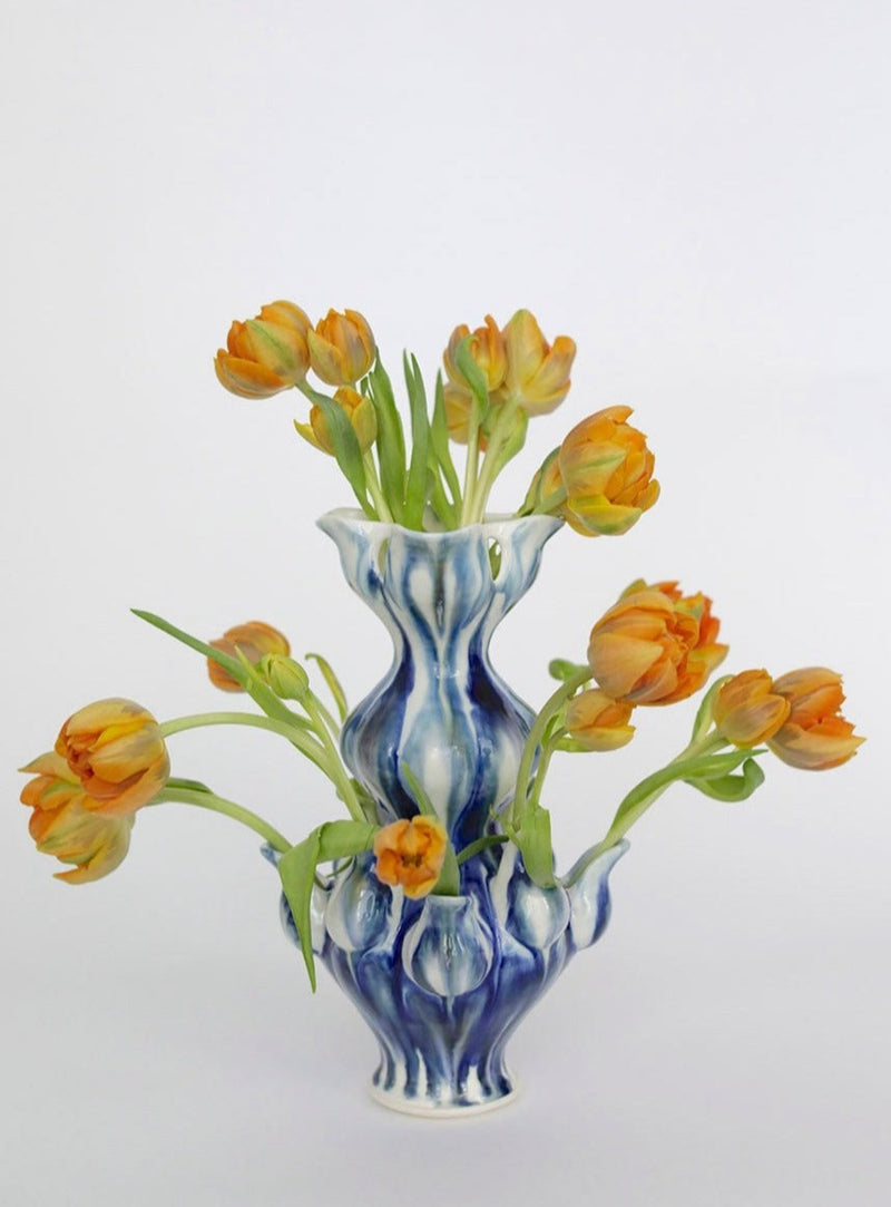 Porcelain Tulipiere Blue