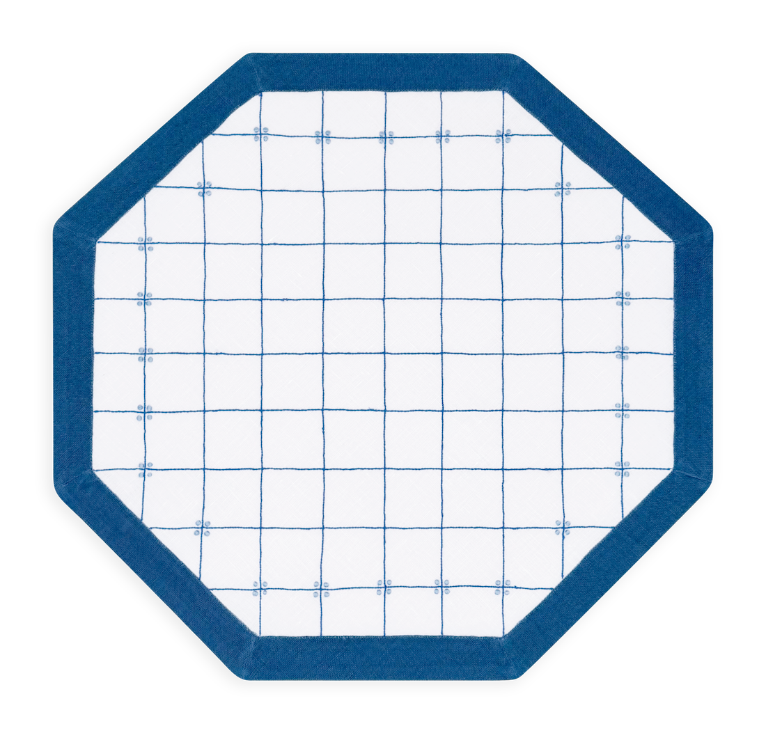 Trellis Placemat Royal Blue, Set of 2 - New