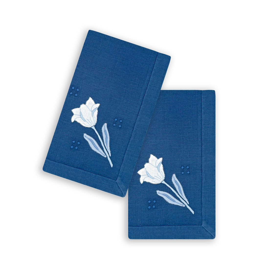 Tulip Dinner Napkins Royal Blue, Set of 2 - New