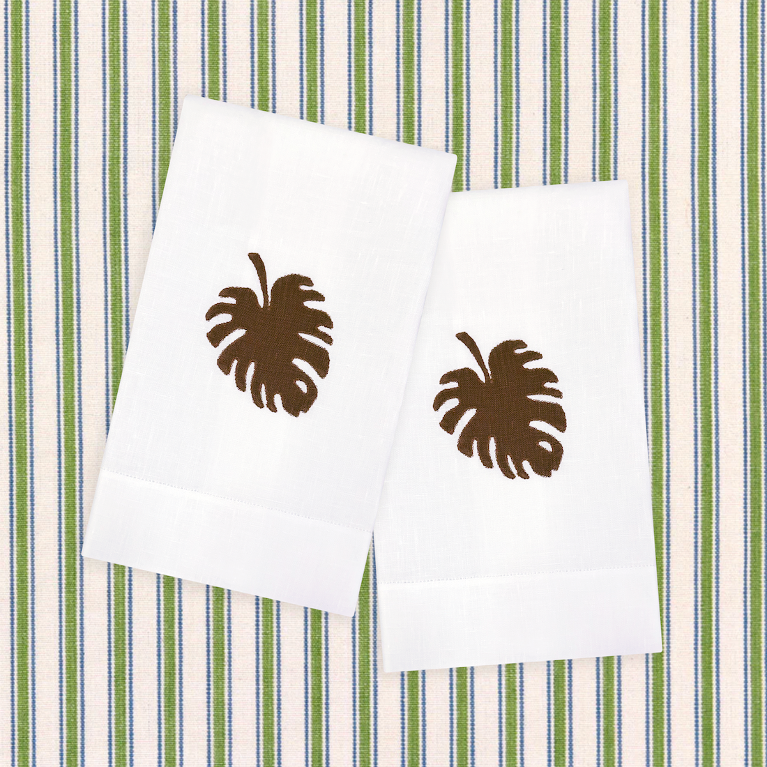 Monstera Leaf Guest Towel Sandalwood - New