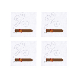 Cigar Cocktail Napkins, Set of 4 - Last 2 Sets