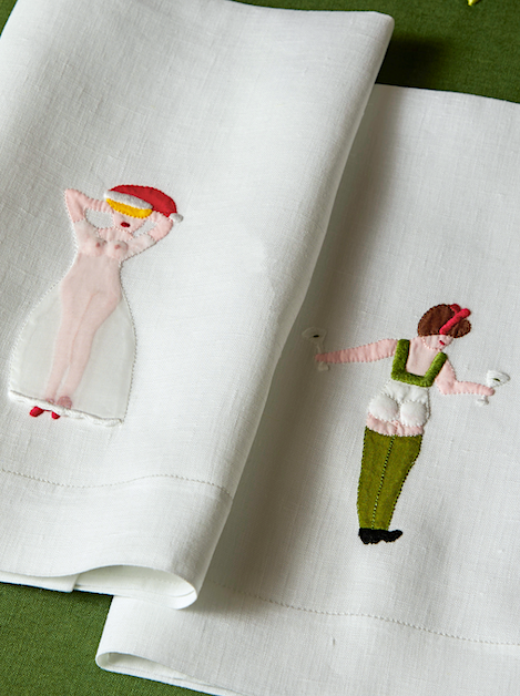 Sexy Holiday Lady Guest Towels, set of 2