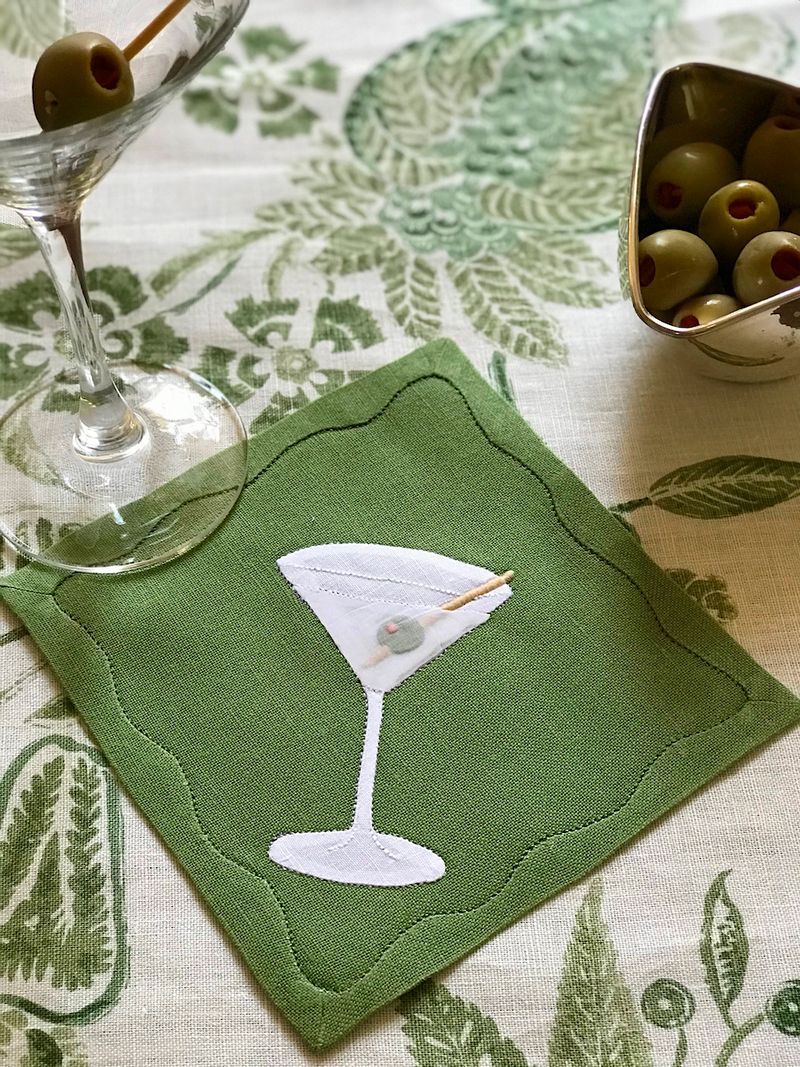 Dirty Martini Cocktail Napkins, Set of 6 - Back in Stock