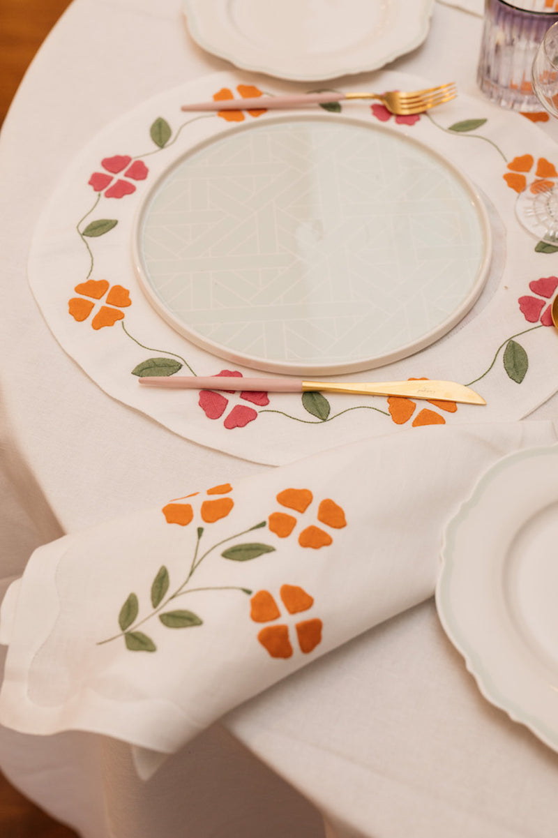 Matisse Floral Dinner Napkins, Pink, Set of 2 - Last 3 Sets