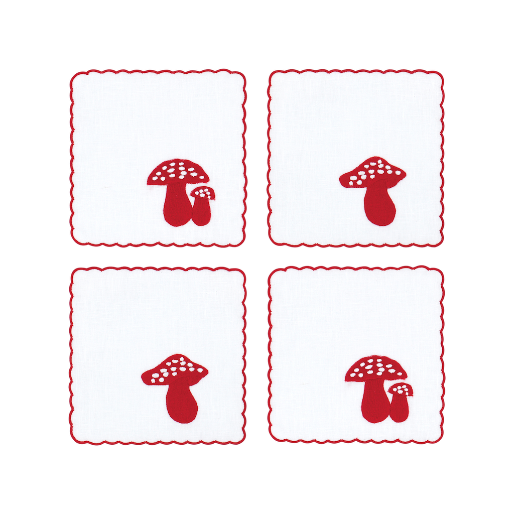 Counter Cloth Napkins, RC, mushroom/sea mist (4pk)-LE