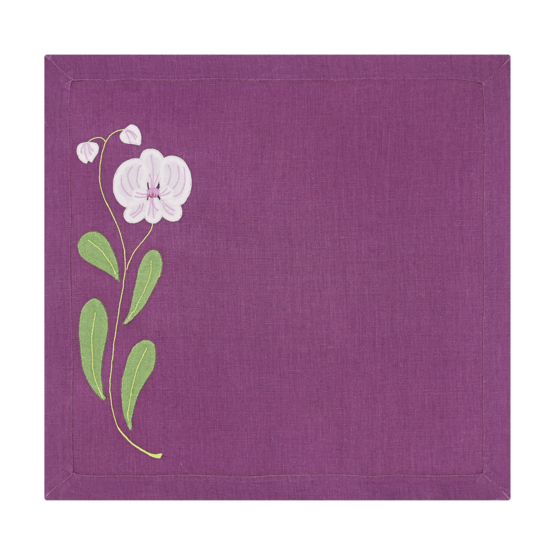Orchid Placemats Aubergine, set of 2