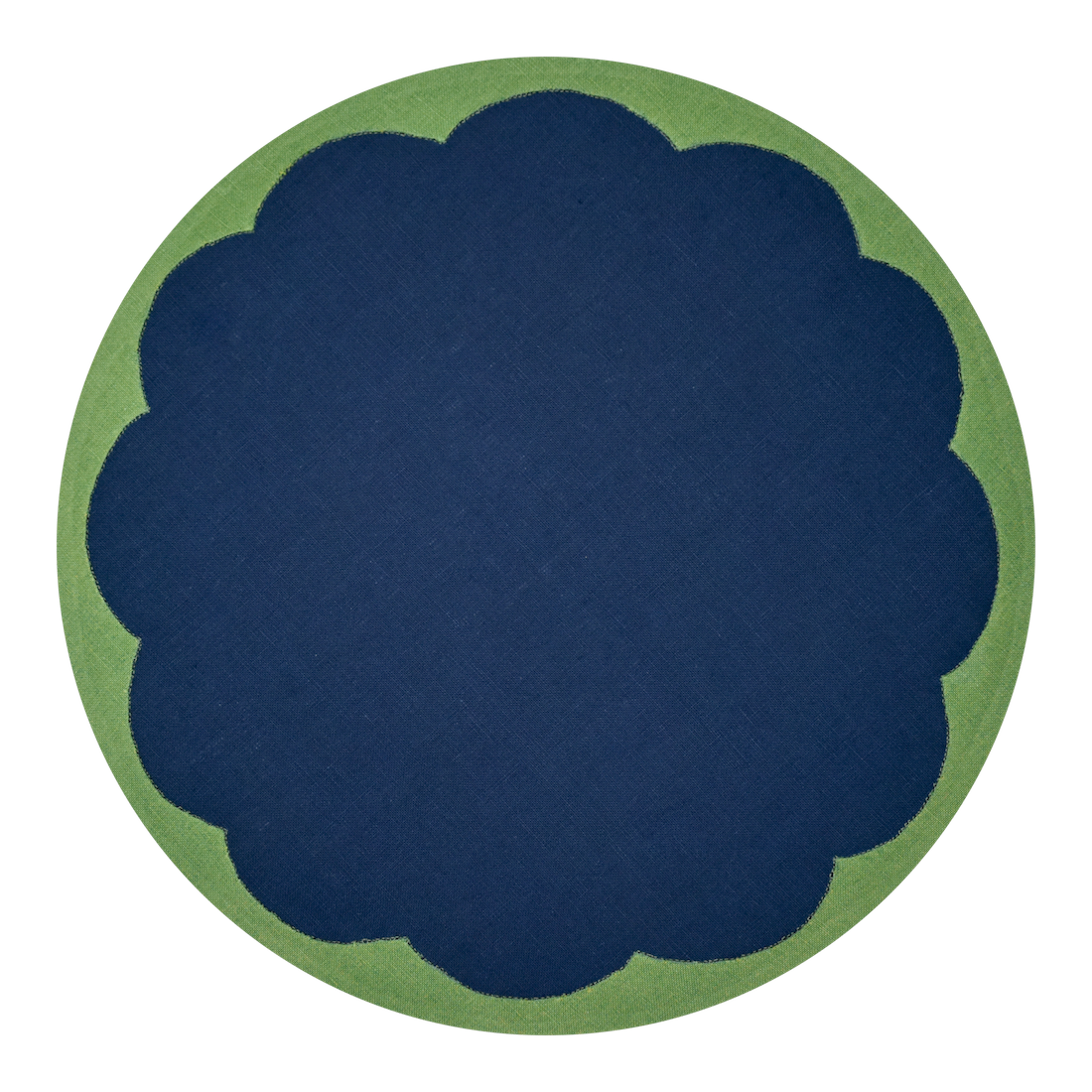 Porto Placemats, Navy & Green, Set of 2