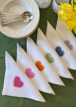 Big Love Dinner Napkins Rainbow, Set of 6