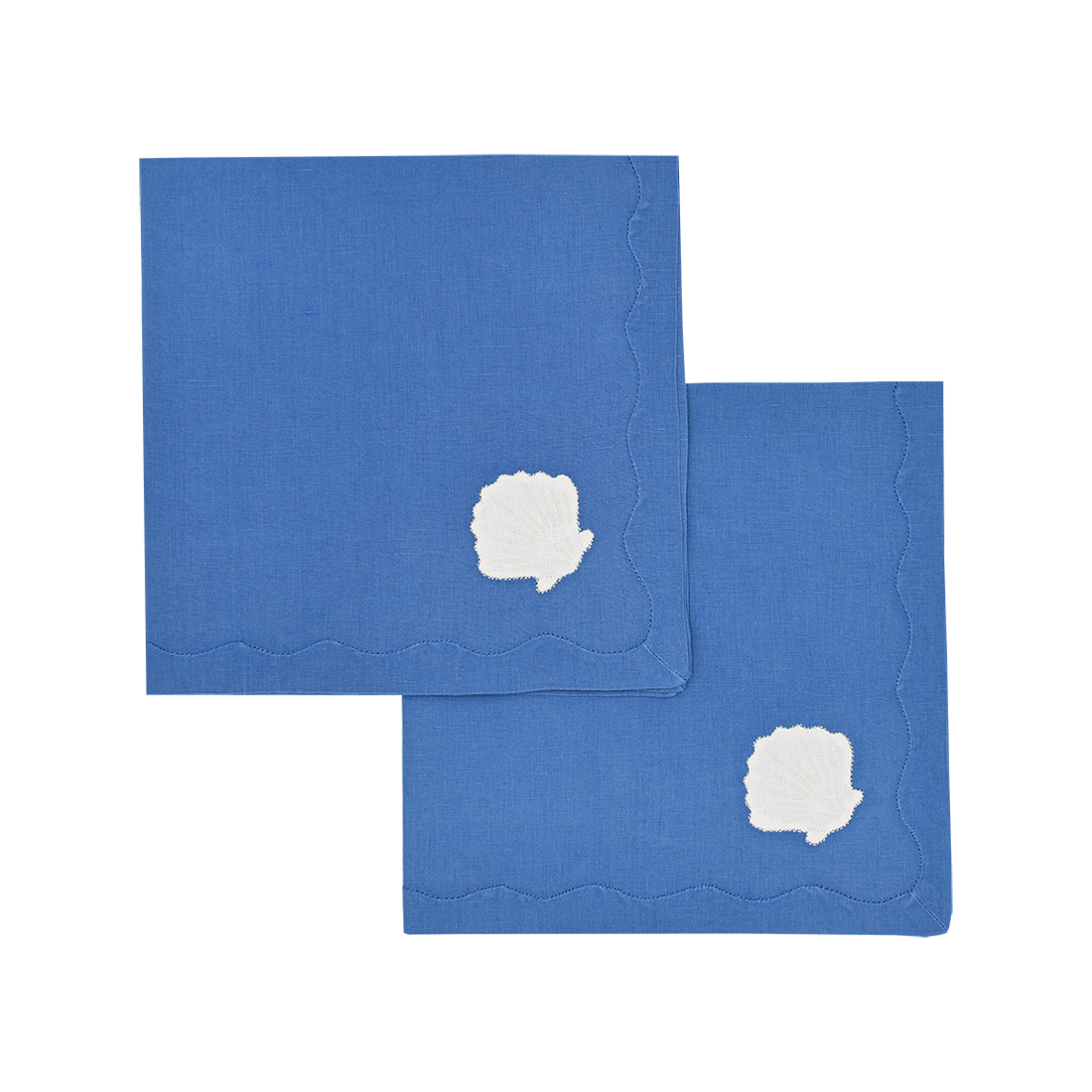 Shell Dinner Napkins French Blue, Set of 2